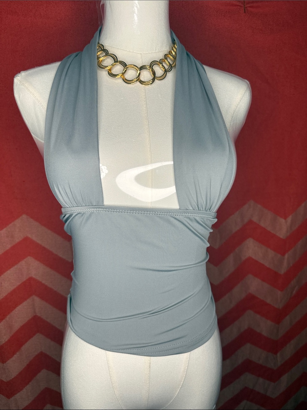 Women Sexy Halter Deep V Neck Backless Crop Tank Top Open Sleeveless Slim Y2K